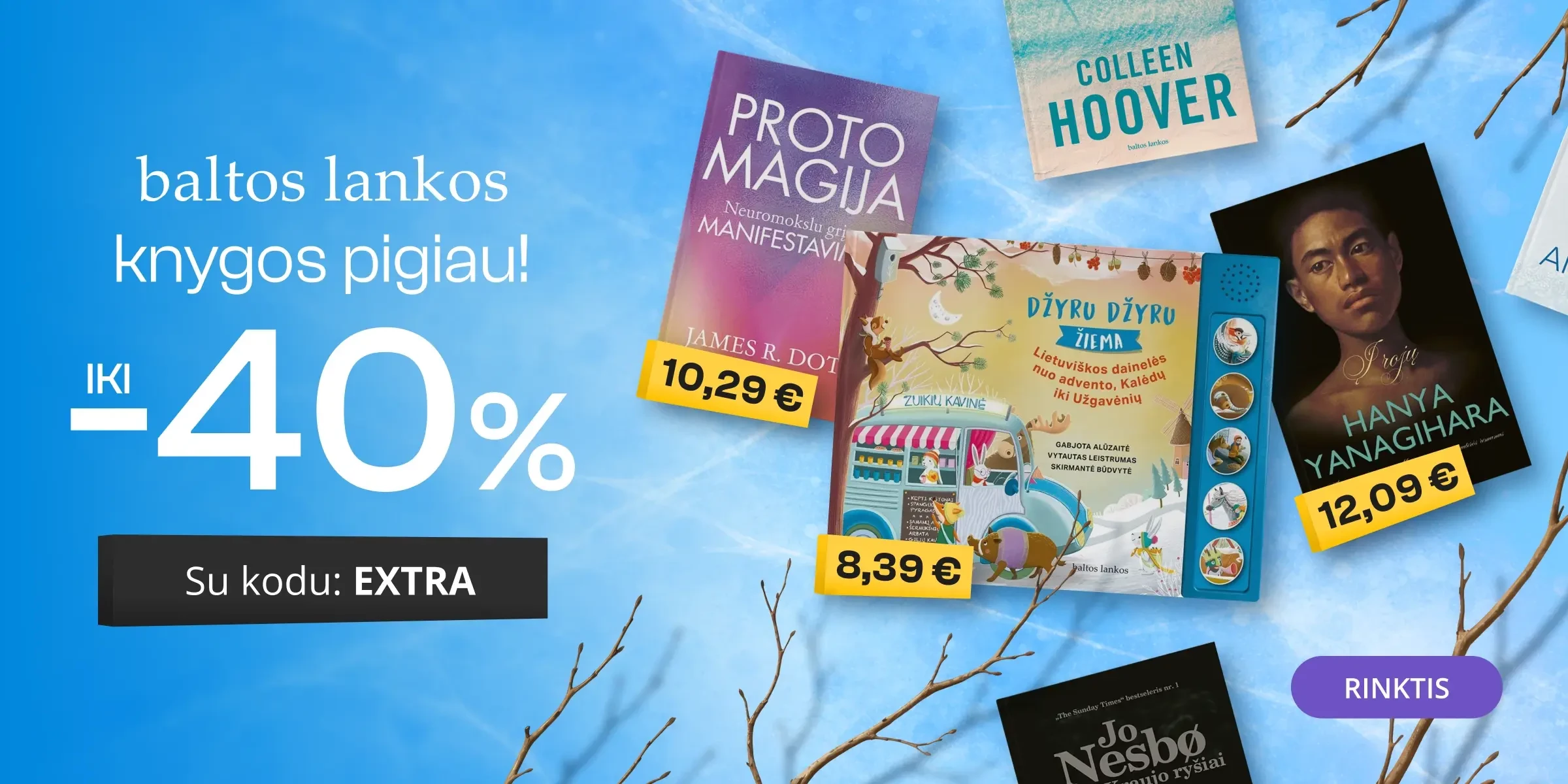 LEIDYKLOS BALTOS LANKOS KNYGOMS - extra nuolaidos iki -40%!