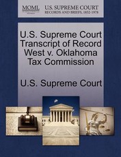 U.S. Supreme Court Transcript of Record West V. Oklahoma Tax Commission