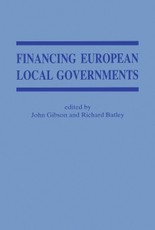 Financing European Local Government