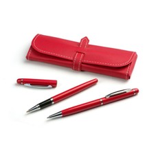 Rašiklių rinkinys: gelinis rašiklis+tušinis MONTANA raudonos sp.