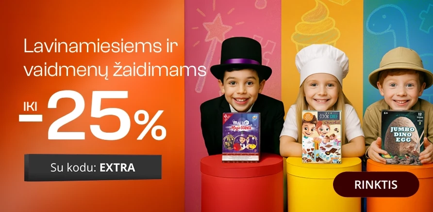 Lavinamiesiems, minkštiems ir interaktyviems žaislams ir žaidimams - extra nuolaidos iki -25%
