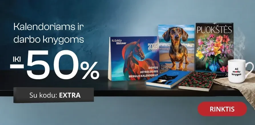 Kalendorių ir darbo knygų išpardavimas - extra nuolaidos iki 50%!