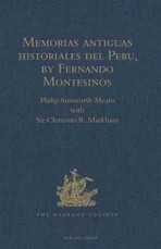 Memorias antiguas historiales del Peru, by Fernando Montesinos