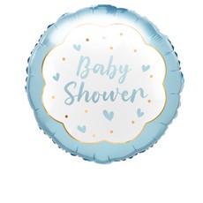 Folinis balionas „Baby Shower“, šviesiai mėlynas, 46 cm
