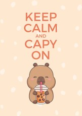 Cream Boba Capybara Notebook