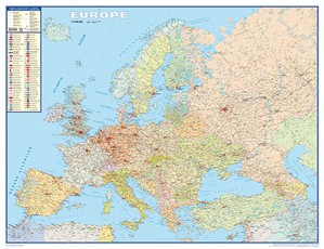 Europos politinis žemėlapis. Sieninis. M 1:5 000 000