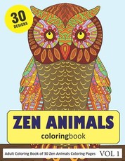 Zen Animals Coloring Book