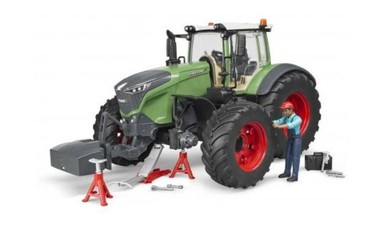 BRUDER Fendt 1050 Vario žaislinis traktorius su mechaniku ir garažu