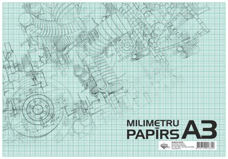 Milimetrinis popierius A3, 20 lapų