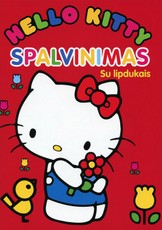Hello Kitty. Spalvinimas su lipdukais