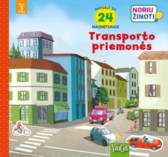 Transporto priemonės. Knygelė su 24 magnetukais