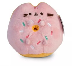 Pusheen katė su rožiniu donut'u, 14 cm