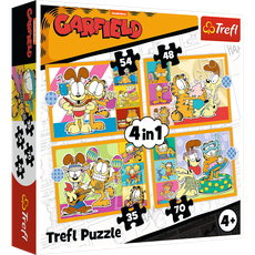 TREFL GARFIELD 4 dėlionių rinkinys