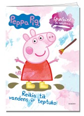 Peppa Pig. Kiaulaitė Pepa. Spalvink su vandeniu
