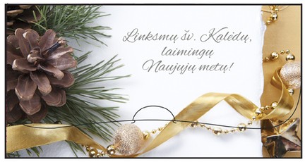 Kalėdinis atvirukas pinigams