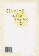 Gimtoji kalba mokykloje, X dalis