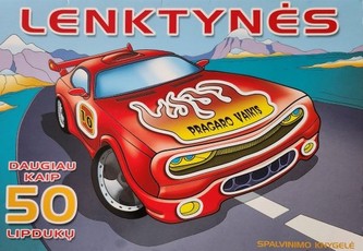 Lenktynės. Spalvinimo knygelė su lipdukais