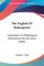 The English Of Shakespeare