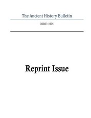 Ancient History Bulletin Volume Nine