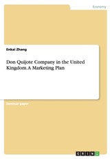 Don Quijote Company in the United Kingdom. A Marketing Plan