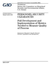 Personnel security clearances
