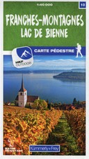 Franches-Montagnes / Lac de Bienne 10 Wanderkarte 1:40 000 matt laminiert