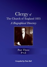 Clergy of the Church of England 1835 - Part Three