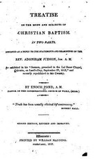 A Treatise on the Mode and Subjects of Christian Baptism