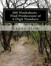 200 Worksheets - Find Predecessor of 6 Digit Numbers