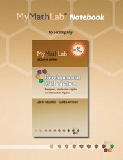 Mylab Math Notebook for Squires/Wyrick Developmental Mathematics