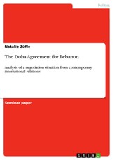 Züfle, N: Doha Agreement for Lebanon