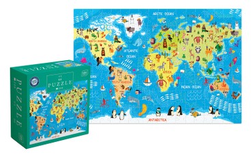 Dėlionė „Interdruk. Kids 5: World Map“, 250 detalių