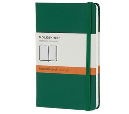 Knygelė Moleskine Coloured Classic (9 x 14, linija, žalios sp.)