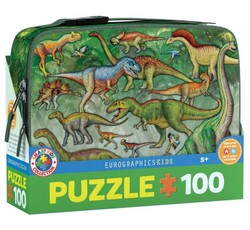 Pietų dėžutė-dėlionė „Dinozaurai“ 100 dalių