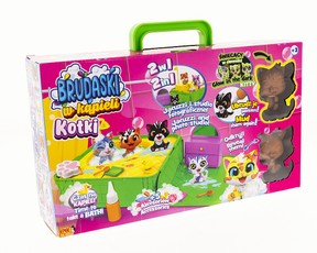 Brudaski figurėlės rinkinys su kačiuku ir vonia