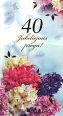 Dvigubas atvirukas su tekstu (40-tojo jubiliejaus proga)