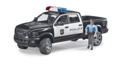 Žaislinis policijos sunkvežimis RAM 2500 su policininko figūra