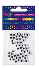 Lipnios judančios akys, 6mm, 50vnt.