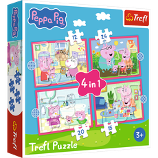 TREFL PEPPA PIG 4 dėlionių rinkinys „Kiaulytė Pepa“