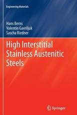 High Interstitial Stainless Austenitic Steels