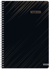 Sąsiuvinis su spirale A5 100lap 70g linija DARK