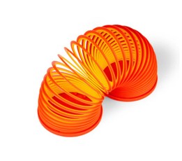 Spyruoklinis žaislas „Pizza“, oranžinis