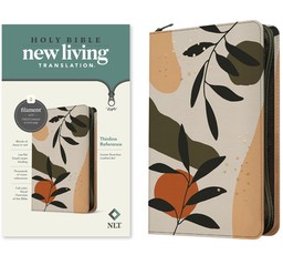 NLT Thinline Reference Zipper Bible, Filament Enabled Edition (Red Letter, Leatherlike, Sunset Branches )