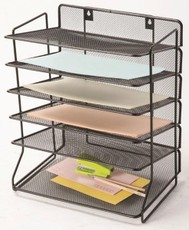 Stovas metalinis, 6-ių lentynėlių, pakabinamas-pastatomas, juodas