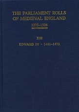 The Parliament Rolls of Medieval England, 1275-1504