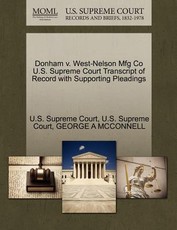 Donham V. West-Nelson Mfg Co U.S. Supreme Court Transcript of Record with Supporting Pleadings