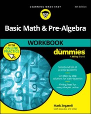 Basic Math & Pre-Algebra Workbook for Dummies