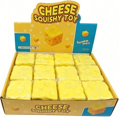 Antistresinis žaislas „Squishy Cheese“, 7 x 7 cm, 1 vnt.
