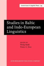 Studies in Baltic and Indo-European Linguistics