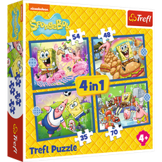TREFL SPONGEBOB 4 dėlionių rinkinys